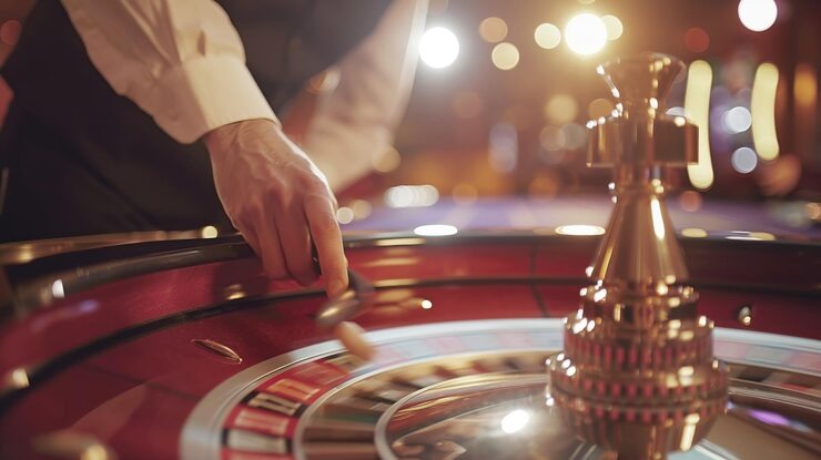 BandarQ live dealer table on gacoanbet showing four-card hands and betting layout